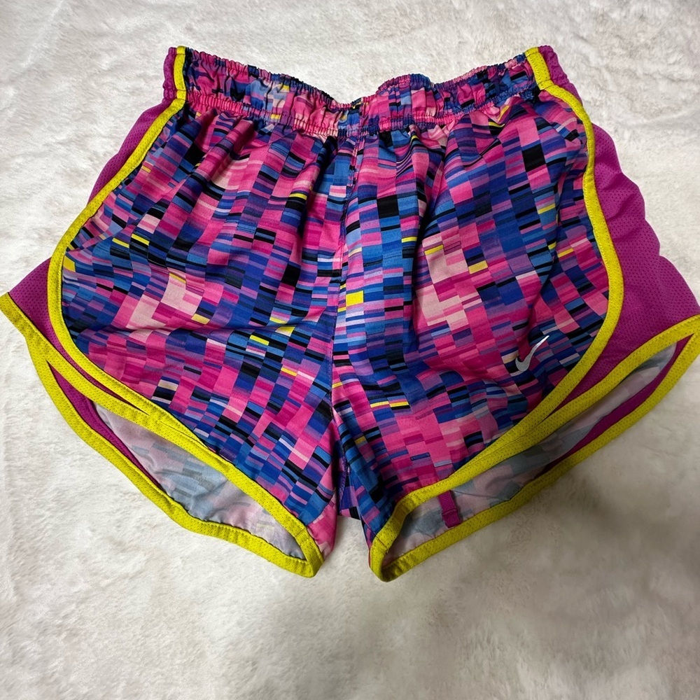 Nike Kids Pink and Blue Patterned Shorts